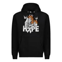 Black hope white ribbon lung cancer nails Premium Hoodie - NancyCooperArtShop