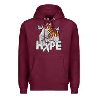 Burgundy hope white ribbon lung cancer nails Premium Hoodie - NancyCooperArtShop