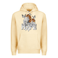 Pina Colada hope white ribbon lung cancer nails Premium Hoodie - NancyCooperArtShop