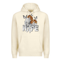 Sandshell hope white ribbon lung cancer nails Premium Hoodie - NancyCooperArtShop
