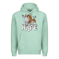 Seafoam hope white ribbon lung cancer nails Premium Hoodie - NancyCooperArtShop