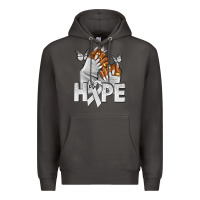 Smoke hope white ribbon lung cancer nails Premium Hoodie - NancyCooperArtShop