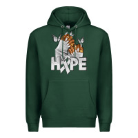 Sports Green hope white ribbon lung cancer nails Premium Hoodie - NancyCooperArtShop
