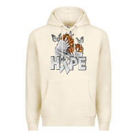 Tofu hope white ribbon lung cancer nails Premium Hoodie - NancyCooperArtShop