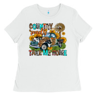 White country roads take me home Ladies Tee - Zillion Design Studio
