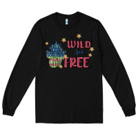 Black wild and free Long Sleeve Tee - MaliasSmallBusiness