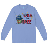 Colony Blue wild and free Long Sleeve Tee - MaliasSmallBusiness