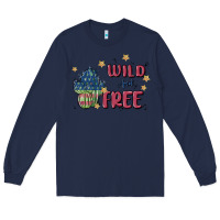 Navy wild and free Long Sleeve Tee - MaliasSmallBusiness