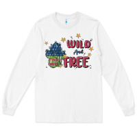 White wild and free Long Sleeve Tee - MaliasSmallBusiness