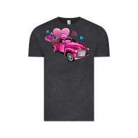 Vintage Black truck with hearts Vintage Tee - AdoDesignShop