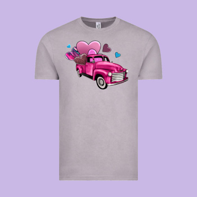 Truck With Hearts Vintage Tee Designed By Adodesignshop