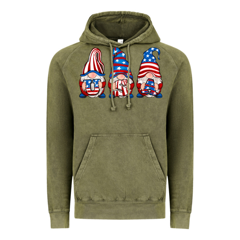 Usa Fourth Of July Gnomes Vintage Hoodie by RanaPortraitStore | Teevron