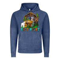 Vintage Denim holy nıght cows and sunflowers Vintage Hoodie - AdoDesignShop