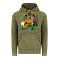 Vintage Olive holy nıght cows and sunflowers Vintage Hoodie - AdoDesignShop