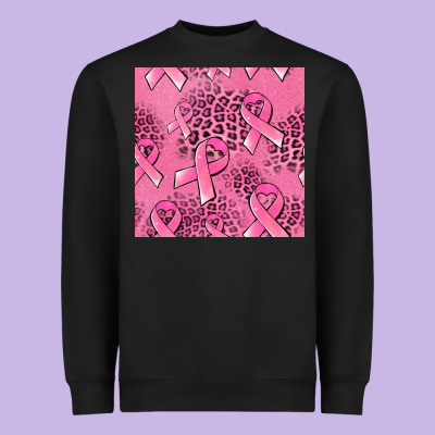 Breast Cancer Seamless Pattern Heavyweight Sweatshirt Designed By Jasminsmagicworld