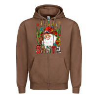 Chestnut Howdy Santa Zipper Hoodie - NancyCooperArtShop