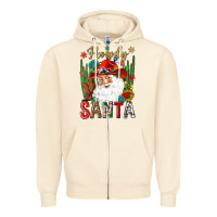 Sandshell Howdy Santa Zipper Hoodie - NancyCooperArtShop