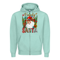 Seafoam Howdy Santa Zipper Hoodie - NancyCooperArtShop