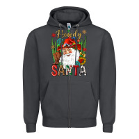 Smoke Howdy Santa Zipper Hoodie - NancyCooperArtShop