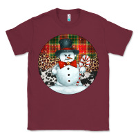Burgundy western snowman christmas ornament Classic Tee - Jasminsmagicworld