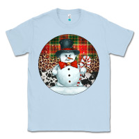 Dusty Blue western snowman christmas ornament Classic Tee - Jasminsmagicworld