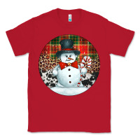 Red western snowman christmas ornament Classic Tee - Jasminsmagicworld