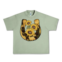 Oil Green horseshoe sunflower camouflage Urban Heavy Tee - AdoDesignShop