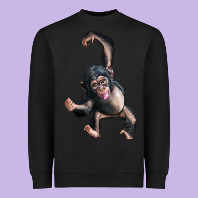 Baby Chimpanzee Heavyweight Sweatshirt Designed By Lillyallendesigns