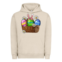 Pigment French Oak Easter eggs  Easter Day Urban Hoodie - CowGirlArtShop