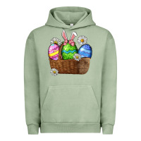 Pigment Oil Green Easter eggs  Easter Day Urban Hoodie - CowGirlArtShop