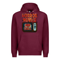 Burgundy Horror Movies and Chill Premium Hoodie - texasbilliewilder