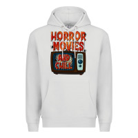 Dove Grey Horror Movies and Chill Premium Hoodie - texasbilliewilder