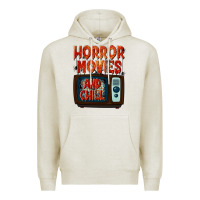 Oatmeal Heather Horror Movies and Chill Premium Hoodie - texasbilliewilder