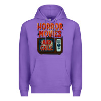 Purple Horror Movies and Chill Premium Hoodie - texasbilliewilder
