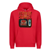 Red Horror Movies and Chill Premium Hoodie - texasbilliewilder