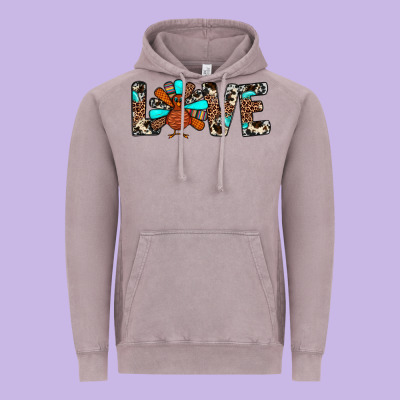 Love Turkey Vintage Hoodie Designed By Jahusdesignshop