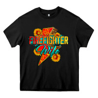 Black firefighter wife with lightning bolt Heavy Core Tee - Zillion Design Studio