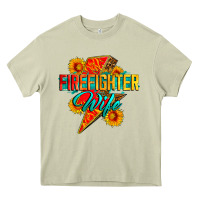 Mossy firefighter wife with lightning bolt Heavy Core Tee - Zillion Design Studio