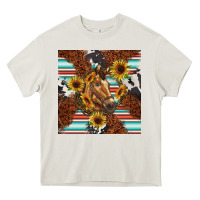Cream western horse Heavy Core Tee - BarkalooDesign