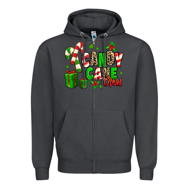 Candy Cane Crew Zipper Hoodie by MaliasSmallBusiness | Teevron