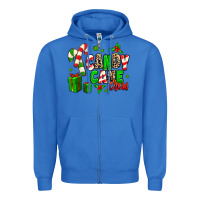 True Royal Candy Cane Crew Zipper Hoodie - MaliasSmallBusiness