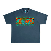 Midnight Navy blessed turquoise gemstone cactus and sunflower licanse plate Urban Heavy Tee - Artiststas