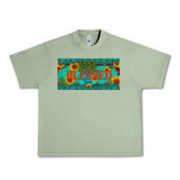 Oil Green blessed turquoise gemstone cactus and sunflower licanse plate Urban Heavy Tee - Artiststas