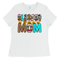 White blessed mom Ladies Tee - Zillion Design Studio