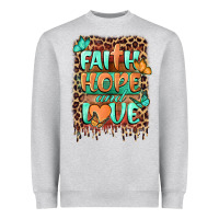 Heather Grey faith hope and love Heavyweight Sweatshirt - BarkalooDesign