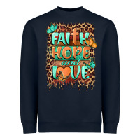 Navy faith hope and love Heavyweight Sweatshirt - BarkalooDesign