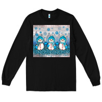 Black snowman winter Long Sleeve Tee - JahusDesignShop
