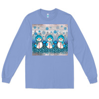 Colony Blue snowman winter Long Sleeve Tee - JahusDesignShop