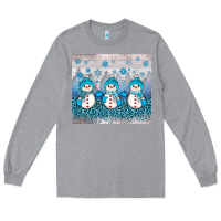 Heather Grey snowman winter Long Sleeve Tee - JahusDesignShop