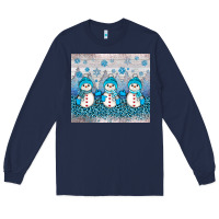 Navy snowman winter Long Sleeve Tee - JahusDesignShop